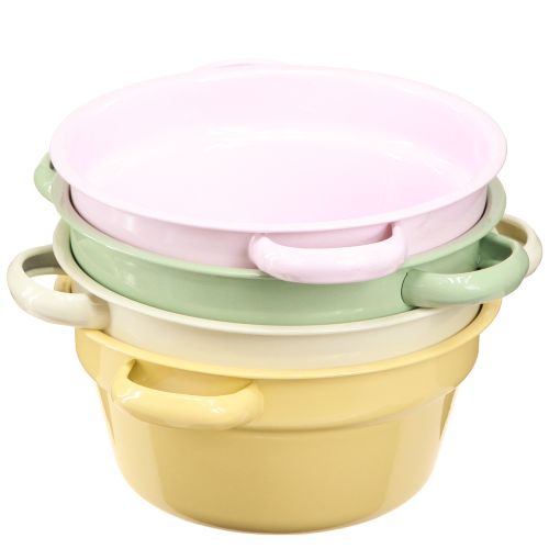 daiktų Metalinis dubuo Dekoratyvinis dubuo Pastelinės spalvos Ø17cm H8cm 4vnt