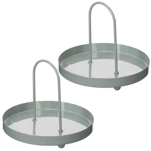 daiktų Dekoratyvinis padėklas, skirtas naudoti virtuvėje ir papuošti valgomojo stalą, aukšta rankena, 18 cm