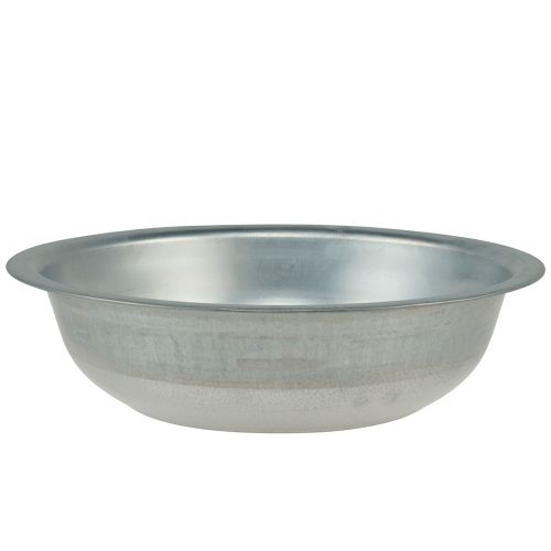 daiktų Metalinis dubuo naudotas atrodo dubuo sidabrinis metalas Ø36cm H9,5cm