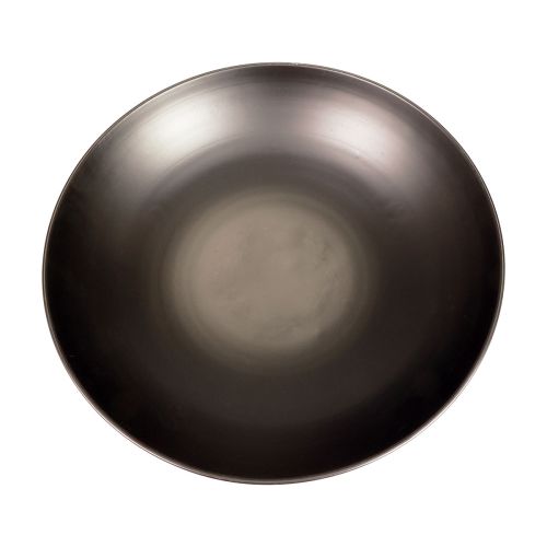 Floristik24 Dekoratyvinis metalinis dubuo juodas apvalus metalinis dubuo su pagrindu Ø40cm