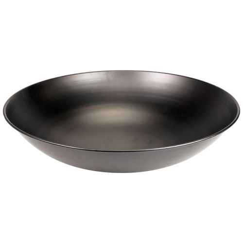 Floristik24 Dekoratyvinis metalinis dubuo juodas apvalus metalinis dubuo su pagrindu Ø50cm