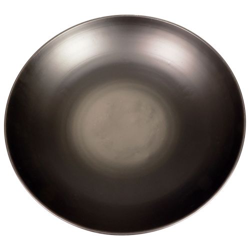 Floristik24 Dekoratyvinis metalinis dubuo juodas apvalus metalinis dubuo su pagrindu Ø50cm