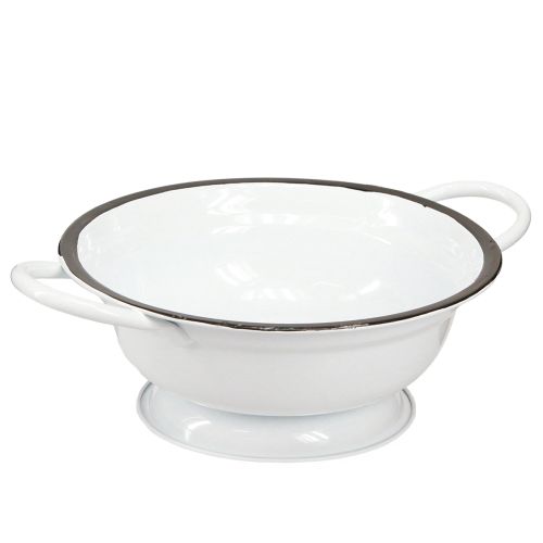 daiktų Metalinio dubenėlio apdaila Balta Juoda Ø16,5cm H6,5cm 4vnt