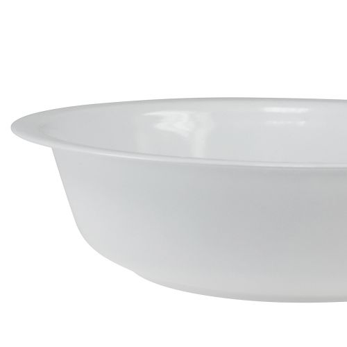 daiktų Metalinis dubuo baltas dubuo emalio išvaizda Ø36cm H9,5cm