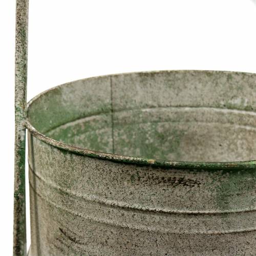 Floristik24 Metalinis stovas su vazonais pilka, žalia H68cm