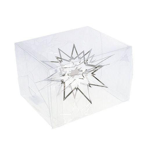Floristik24 Metalinė žvaigždė pakabinti 3D sidabro 16cm
