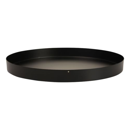daiktų Metalinis padėklas dekoratyvinis padėklas juodas apvalus žvakių padėklas Ø25cm 2vnt