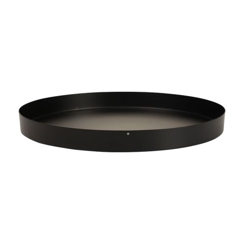 Floristik24 Metalinis padėklas apvalus žvakių padėklas juodas Ø20cm H2,5cm 2vnt