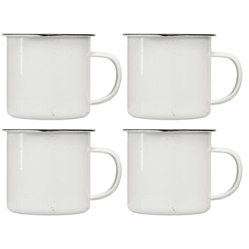 daiktų Metalinis puodelis Plant Cup Metalinis Baltas Juodas Ø9cm 4vnt