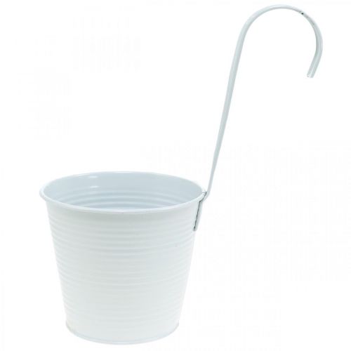 Floristik24 Sodinamoji, vazonas pakabinimui, gėlių dekoravimas, pakabinamas vazonas baltas Ø13,5cm