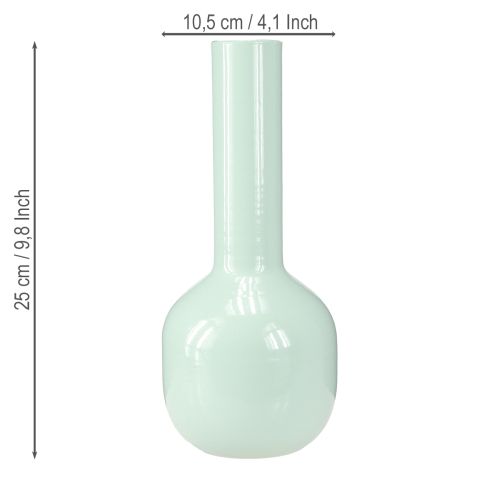 daiktų Metalinė vaza Emaline mėtų žalios spalvos vaza Ø10,5cm H25,5cm