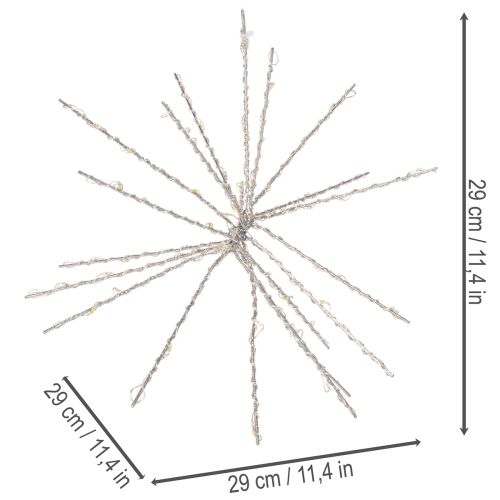 Dekoratyvinis „Polar Star“ LED šviestuvas, šiltai baltas, su laikmačiu, skirtas lauko sąlygoms, 29 cm | Floristik24.lt