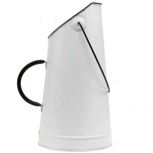 daiktų Deco metalinis ąsotis, pieno ąsotis baltas, juodas H30cm