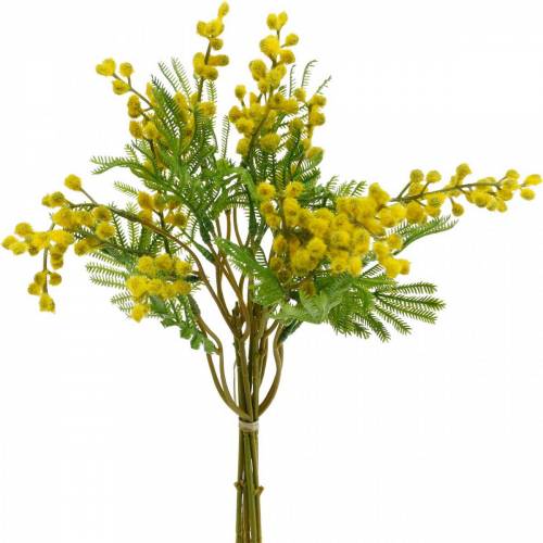 Floristik24 Mimoza geltona dirbtinio augalo kekė 39cm