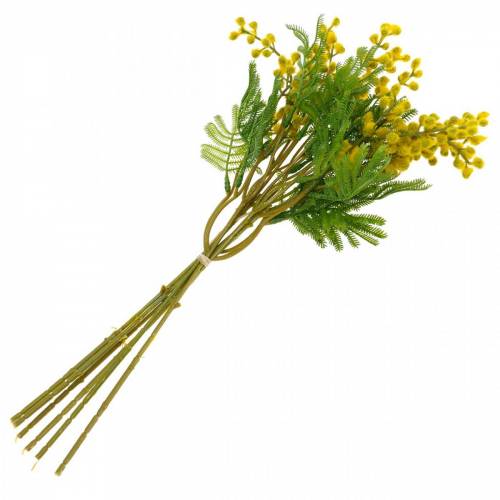 Floristik24 Mimoza geltona dirbtinio augalo kekė 39cm