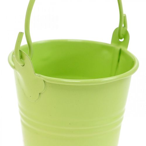 Floristik24 Mini skardinis kibiras pastelinių spalvų asorti vasaros dekoracija Ø6cm H7cm 12vnt