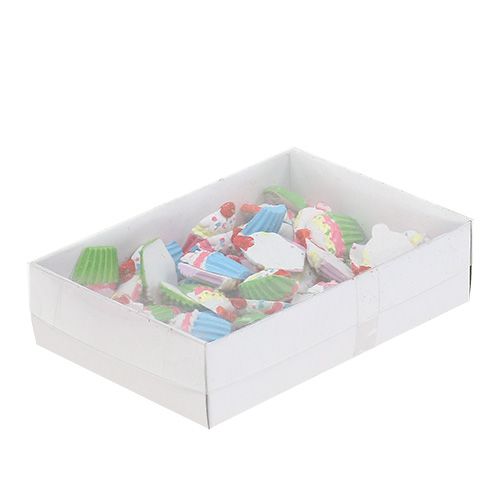 Floristik24 Mini keksiukai spalvoti 2,5cm 60vnt