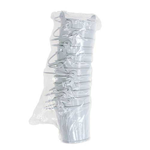 Floristik24 Mini kibiras baltas Ø6cm H6cm 12vnt
