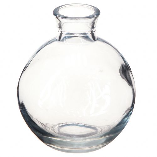 Mini Stiklinės Vazos Bulbous Blue Tonted Ø7,5cm A9cm 6 vnt