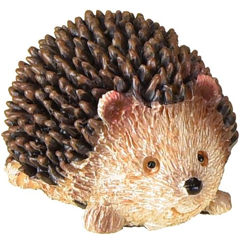 Mini ežiuko dekoratyvinės rudens figūrėlės, rankomis dažytos 4 × 2,5 × 2 cm, 6 vnt.