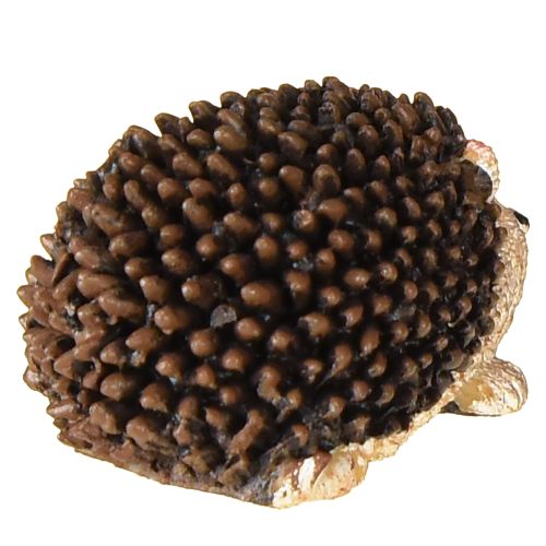 daiktų Mini ežiuko dekoratyvinės rudens figūrėlės, rankomis dažytos 4 × 2,5 × 2 cm, 6 vnt.