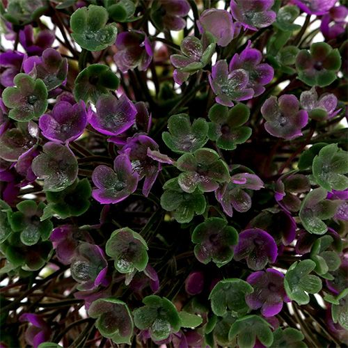 daiktų Mini dekoratyvinis rutulys violetinis su dirbtinėmis gėlėmis Ø10cm 1 vnt