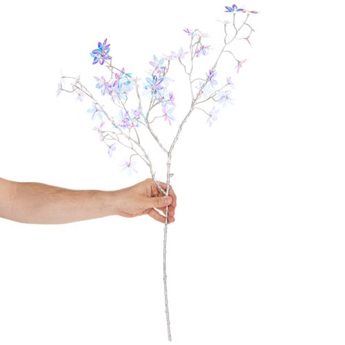 Dirbtinai žydinti šakelė su vaivorykštiniais žiedais, 80 cm | Floristik24.lt