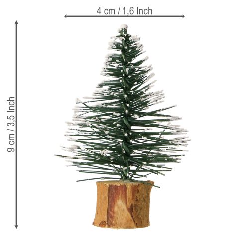 daiktų Mini eglės sniegu padengtas žiemos miškas Ø5cm A8cm 12 vnt.