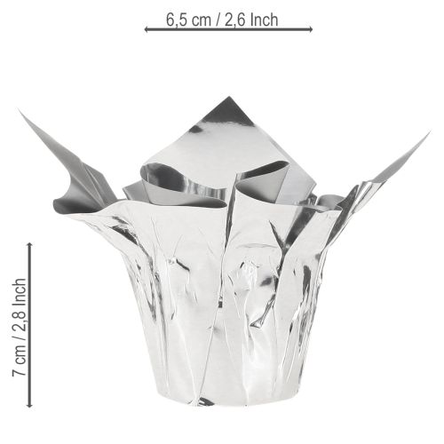 daiktų Mini sėjamoji sidabrinė dovanų pakuotė Ø4,5cm H7cm 8 vnt