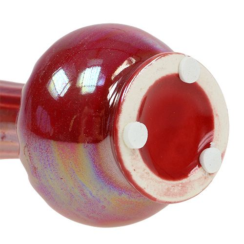 Floristik24 Mini vaza Ø5cm H10cm perlamutro raudona 6vnt