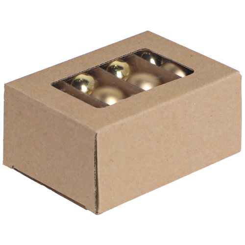 daiktų Mini kalėdiniai rutuliai stiklas aukso matinio blizgesio Ø3cm 22 vnt