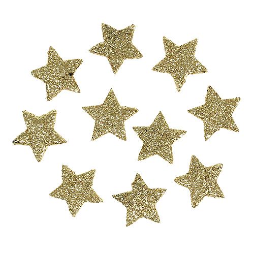 Floristik24 Mini blizgučiai aukso spalvos 2,5 cm 96 vnt