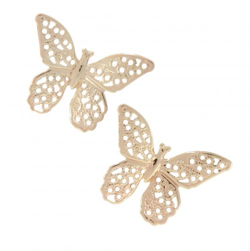 daiktų Mini Butterflies Metal Scatter Decoration Golden 3cm 50 vnt