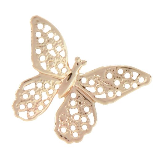 daiktų Mini Butterflies Metal Scatter Decoration Golden 3cm 50 vnt