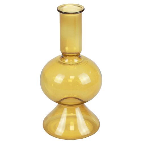 daiktų Mini vaza geltono stiklo vaza gėlių vazos stiklas Ø8cm H16,5cm