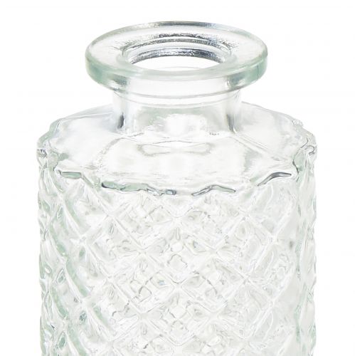 Floristik24 Mini vazos stiklinės dekoratyvinės butelio vazos Ø5cm H13cm 3vnt
