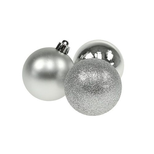 daiktų Mini Kalėdinis kamuoliukas sidabrinis Ø3cm 14vnt