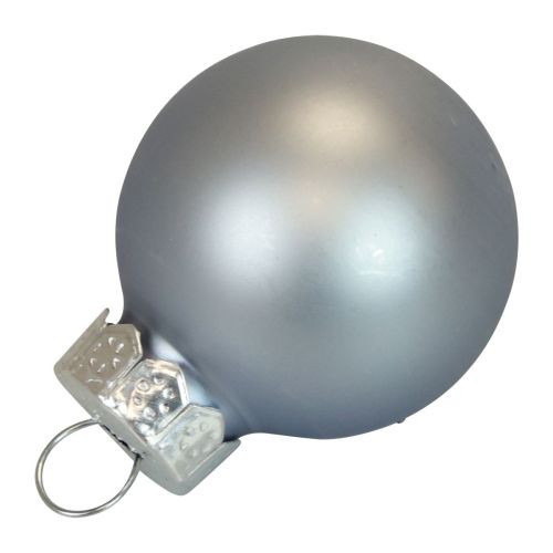 Floristik24 Mini kalėdiniai kamuoliukai stiklas mėlynas matinis/blizgus Ø2,5cm 20 vnt