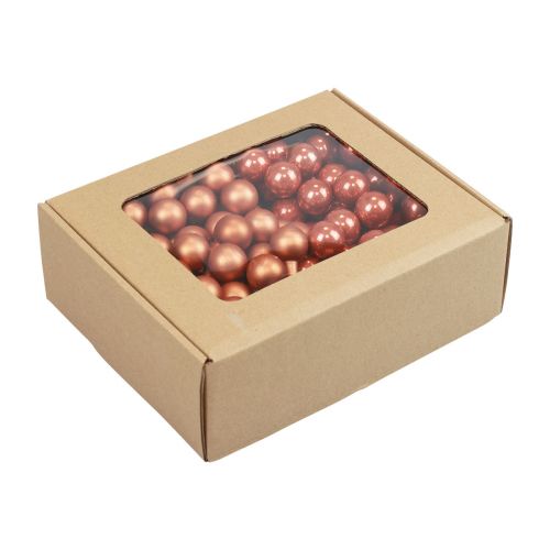 daiktų Mini kalėdiniai rutuliukai ant vielos stiklo raudonos oranžinės spalvos Ø2cm 140 vnt