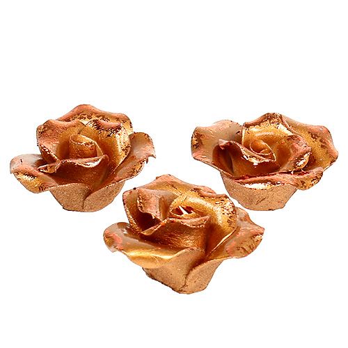 Floristik24 Mini rožės varinės 4cm 8vnt