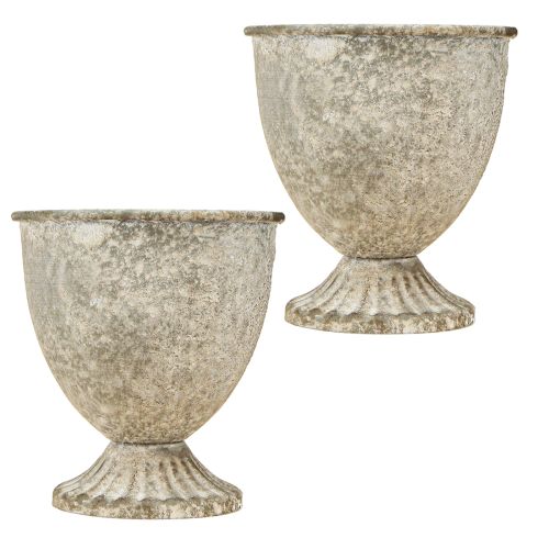 daiktų Mini Vazos Dekoratyvinė taurė Metalinė Antikvarinė Ø10.5cm 11.5cm 2vnt.