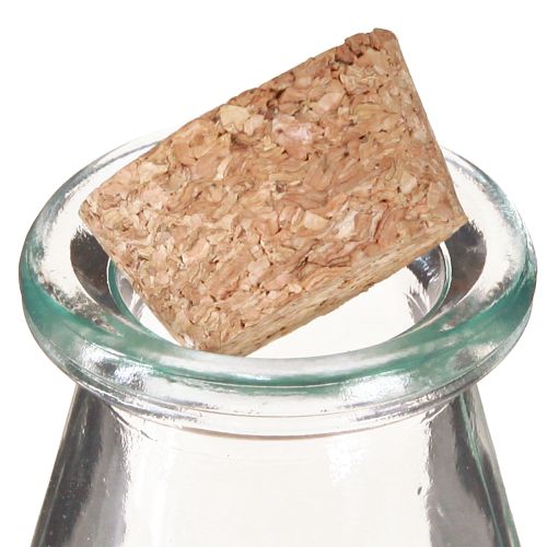 daiktų Mini vazos stiklinės vazos su kamščiu H13,5cm Ø5,5cm 6vnt