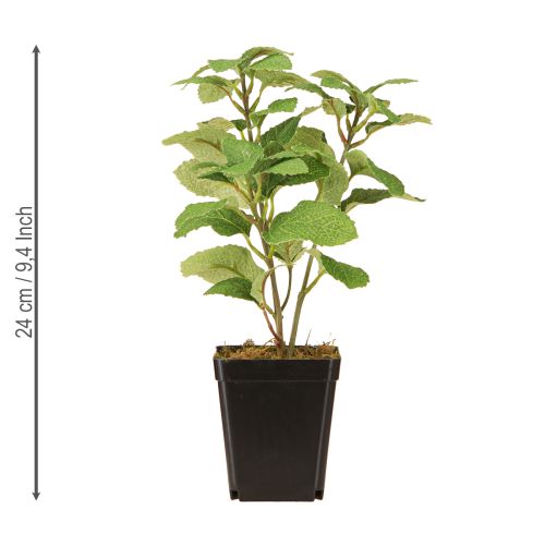 daiktų Mėtų vazonėlyje Dirbtinės žolelės Žalias augalas H24cm