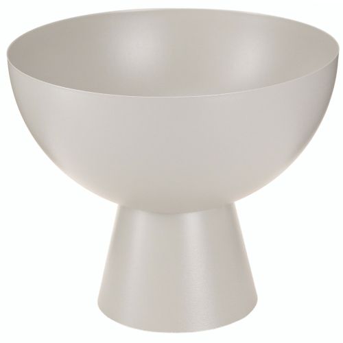 Modernus augalinis dubuo metalinis dekoratyvinis trofėjus pilkas Ø20cm H16.5cm