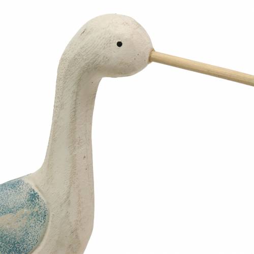 Floristik24 Wader mediena balta mėlyna 21,5x5,5cm H37cm