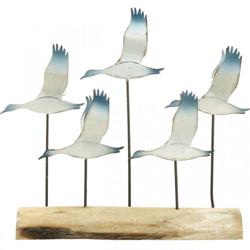 Floristik24 Jūrinė vasaros dekoracija, skraidančios žąsys, metalo dekoracija vietai H27cm L30cm