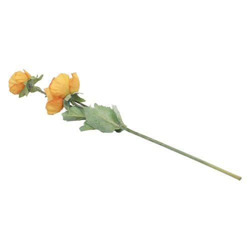 daiktų Dirbtinės gėlės Dirbtinės aguonos gėlės Dekoratyvinės aguonos oranžinės 48cm