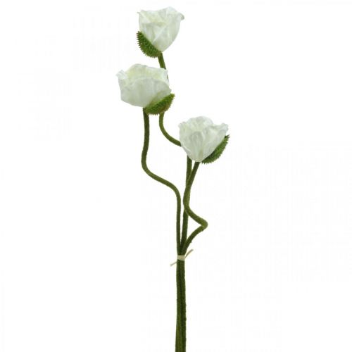 daiktų Dirbtinė gėlė Dirbtinė aguona Kukurūzų Rožė Balta L55/60/70cm Rinkinys iš 3 vnt.