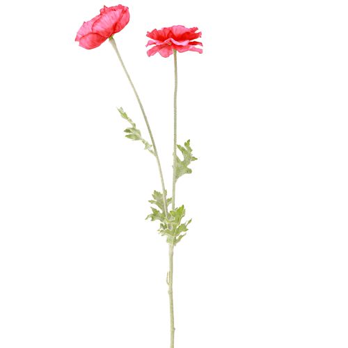 daiktų Aguonos Dirbtinės Rožinės Dirbtinės Gėlės Ø6–7cm L78cm 3vnt.