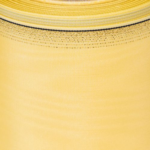 Muaro vainiko juostelė, geltona su auksiniais apvadais, 125 mm x 25 m - Aukštos kokybės gedulo juostelė, dekoratyvinė juostelė, kaspinėlis | Floristik24.lt